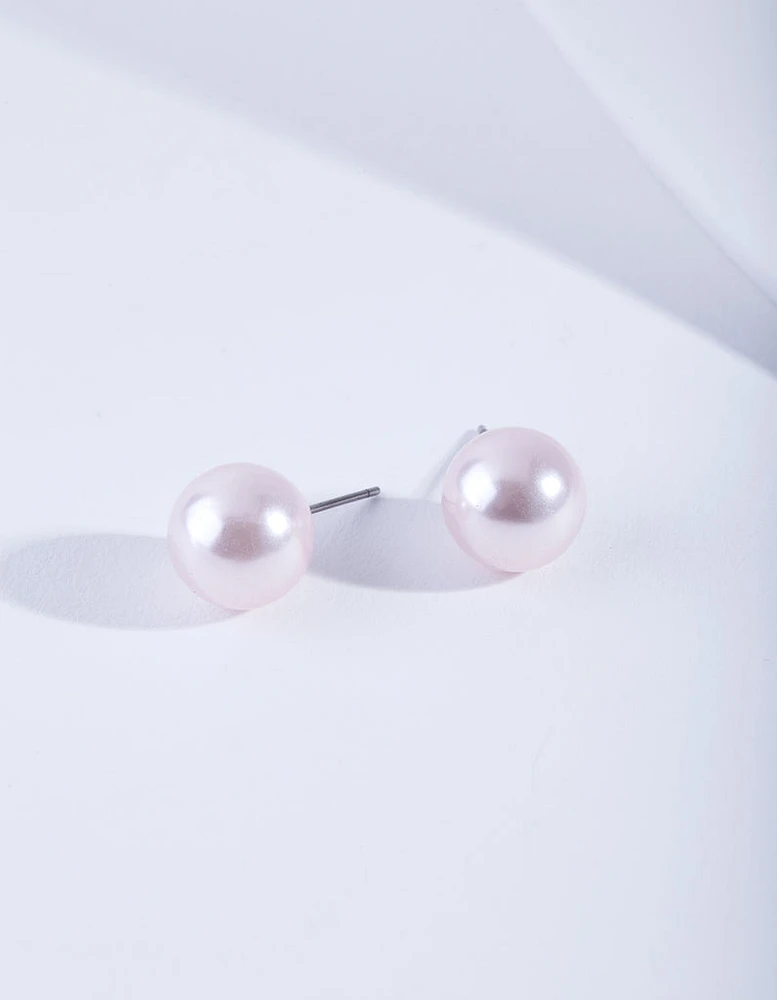 Pearl Ball Stud Earrings