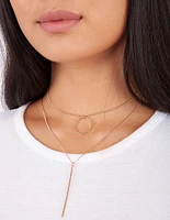 Gold Circle Double Choker