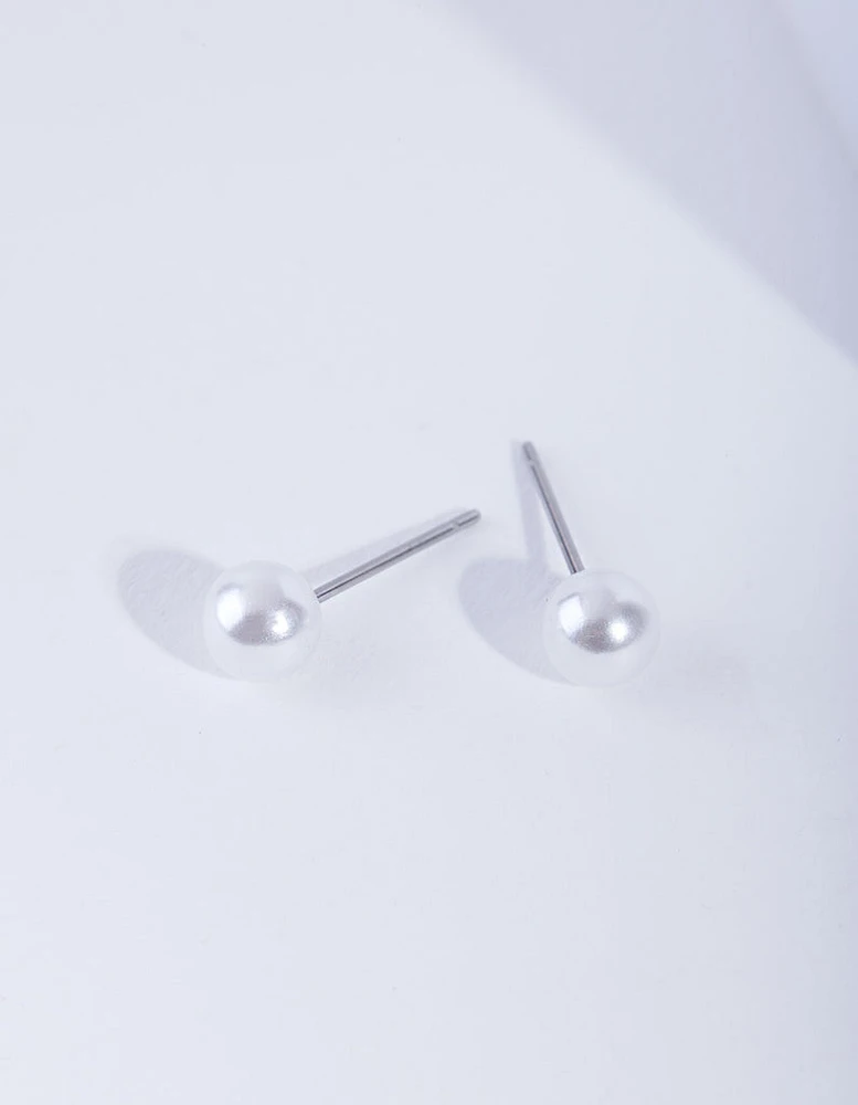 4mm Pearl Stud Earrings