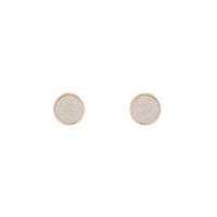 Rose Gold Glitter Circle Earrings