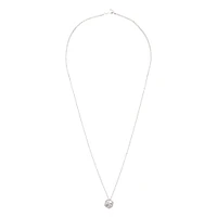 Sterling Silver Square Cubic Zirconia Necklace