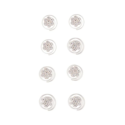 Floral Diamante Hair Jewels 8-Pack