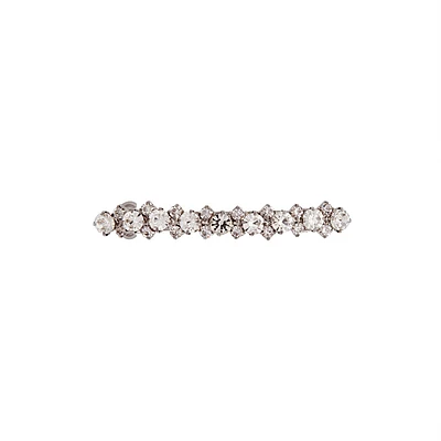 Silver Crystal Barrette Clip