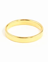 Gold Plated Sterling Silver Plain Band Ring