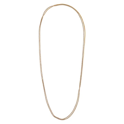 Gold Single Cup Chain Long Necklace