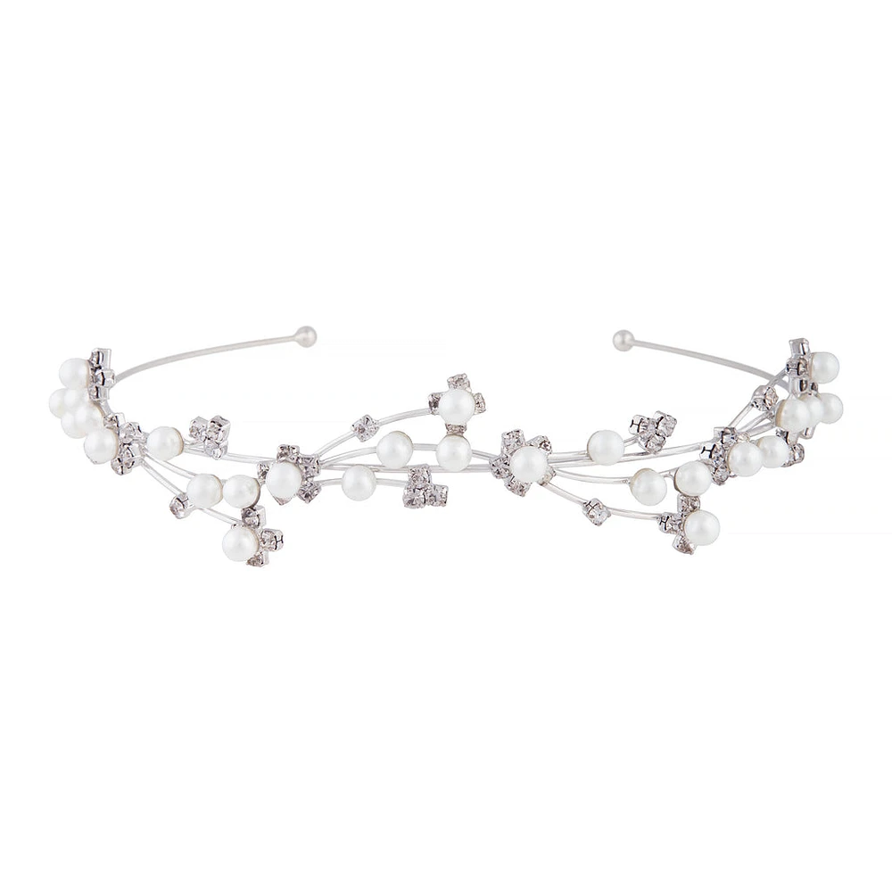 Pearl & Diamante Vine Crown