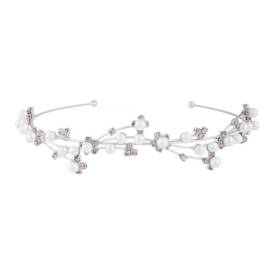 Pearl & Diamante Vine Crown