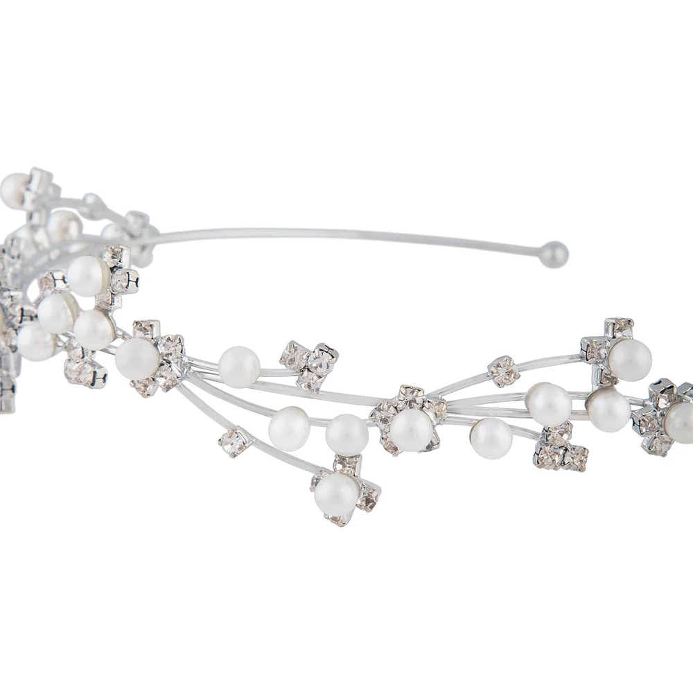 Pearl & Diamante Vine Crown