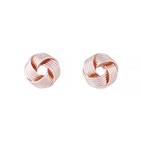 Rose Gold Small Twisted Knot Stud