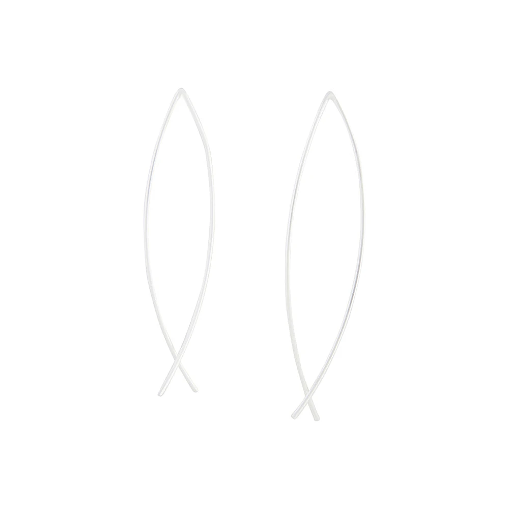 Sterling Silver Twist Thread Earrings