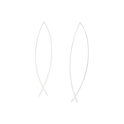 Sterling Silver Twist Thread Earrings