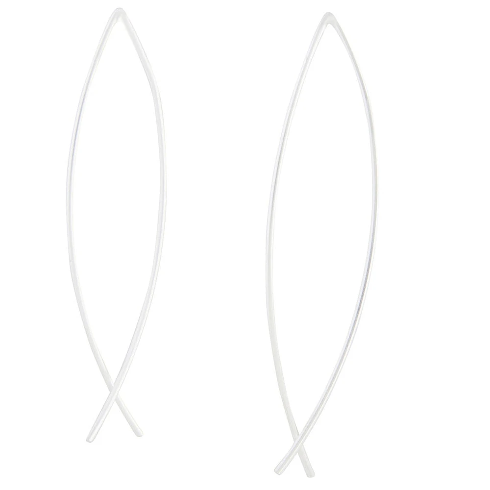 Sterling Silver Twist Thread Earrings