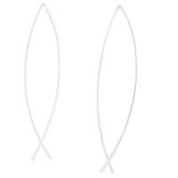 Sterling Silver Twist Thread Earrings