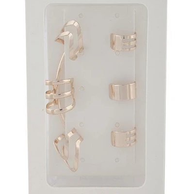 Gold Mixed Ear Cuff Pack