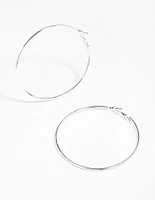 Silver Classic Medium Hoop Earrings