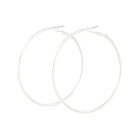 Silver Classic Medium Hoop Earrings