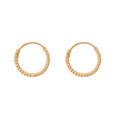 Gold Plated Sterling Silver Diamond Cut Nose Ring