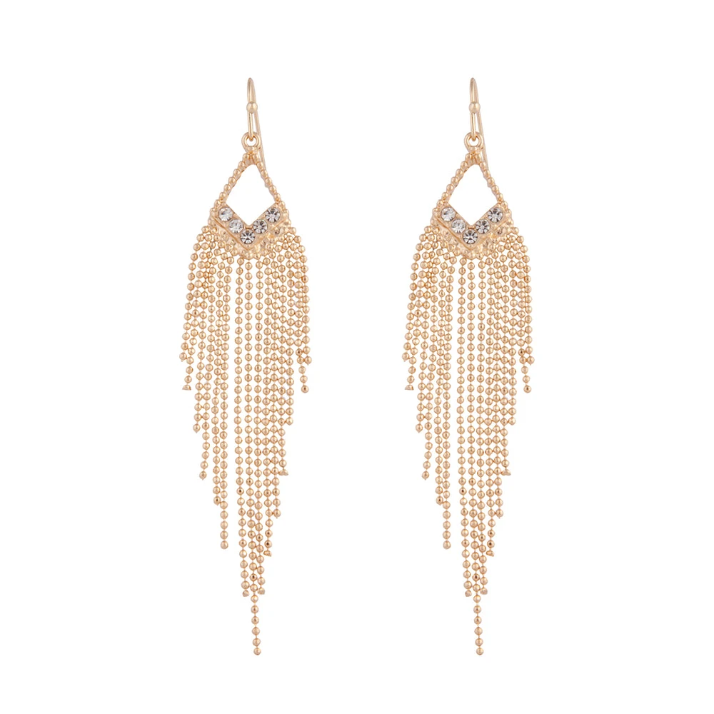 Gold Cascading Drop Earrings