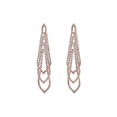 Rose Gold Gradual Loop Cup Chain Earrings