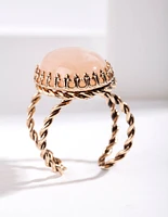 Antique Gold Oval Claw Ring