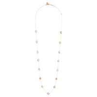 Rose Gold Mixed Station Ball Necklace