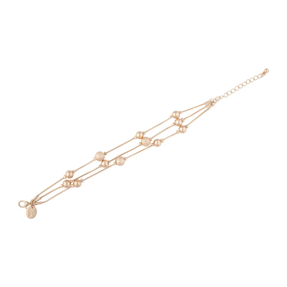 Rose Gold Mixed Ball Bracelet