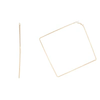 Oversized Gold Square Hoop Earrings