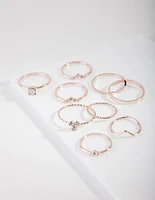 Rose Gold Fine Moonstone Inspired Ring Pack