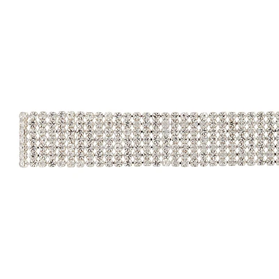 Silver Thick Diamante Choker