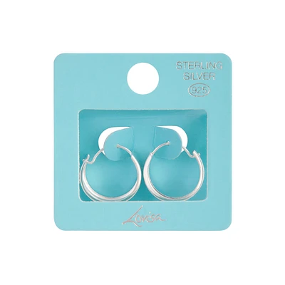 Sterling Silver Chunky 18mm Hoop Earrings