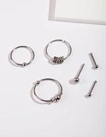 Surgical Steel Ring & Bead Nose 6-Pack