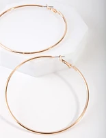 Gold Classic Tube Hoop Earrings