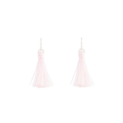 Silver Mini Pink Tassel