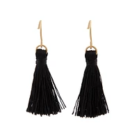 Black Mini Tassel Earrings