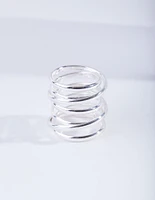 Silver Layered Band Ring