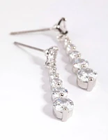 Small Graduated Crystal Drop Earrings