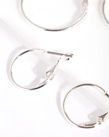 Silver Multi Size Hoop Earring Pack