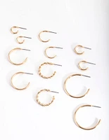 Gold Sleeper Earring 6-Pack