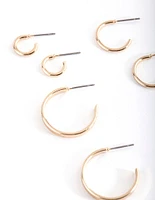 Gold Sleeper Earring 6-Pack