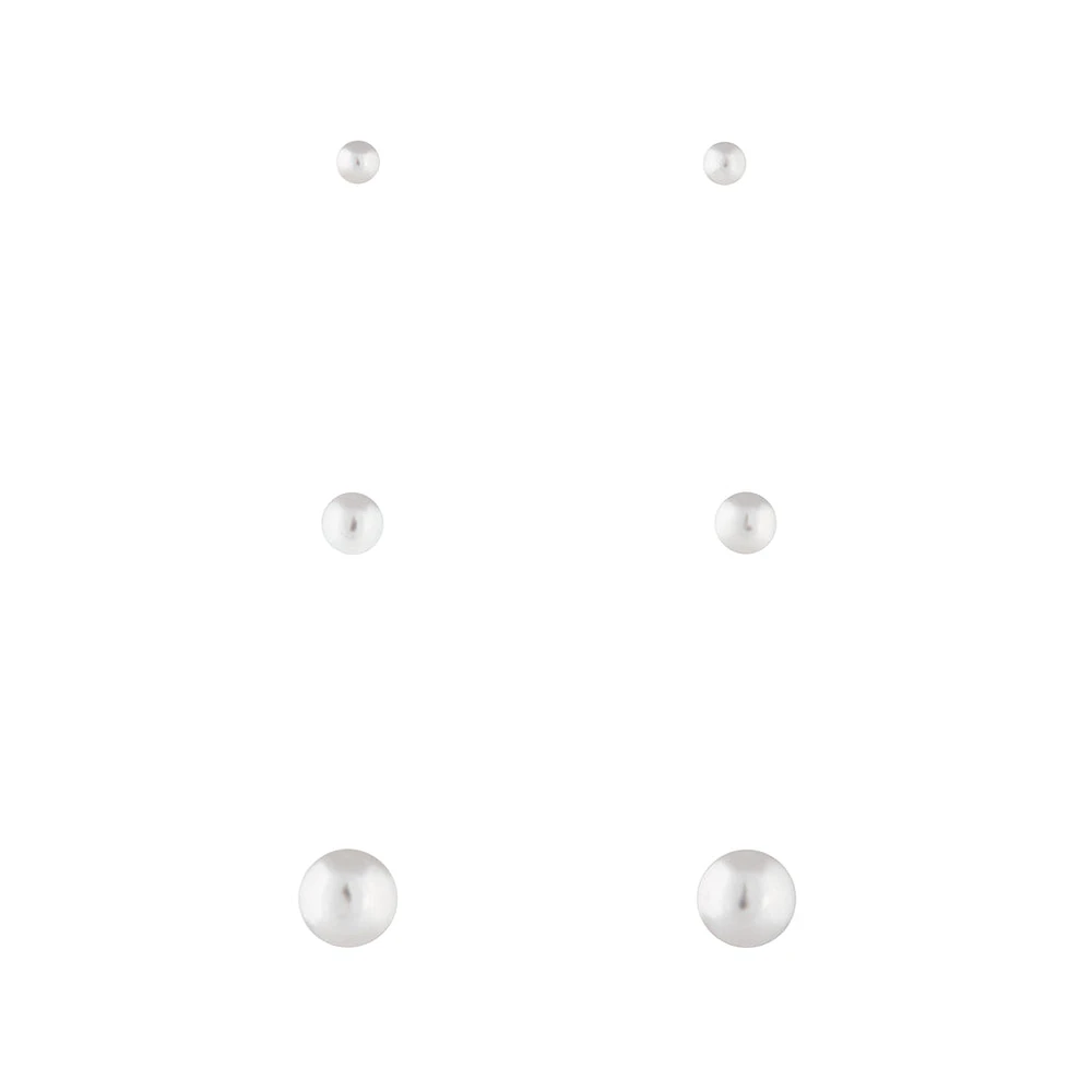 Sterling Silver Graduated Stud Pack