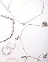 Silver Toe Ring & Anklet Set