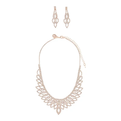 Rose Gold Decorative Diamante Set