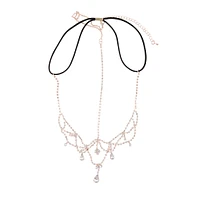 Rose Gold Crystal Jewel Drop Headchain