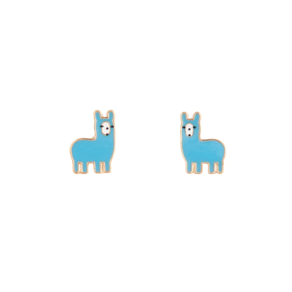 Glitter Llama Stud Earrings