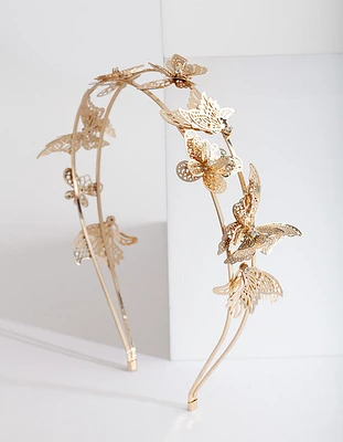 Golden Butterfly Headband