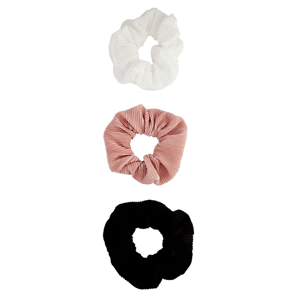 Plisse Neutral Trio Scrunchie Pack