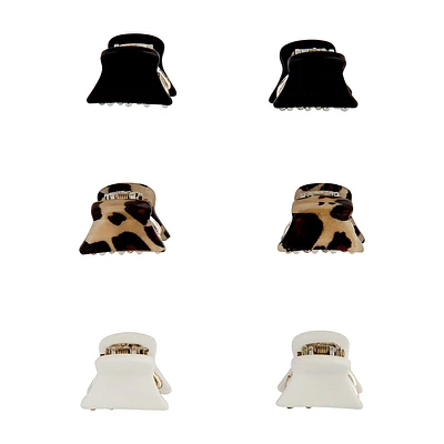 Leopard Black White Clip 6-Pack