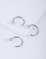 Crystal Nail Nose Ring Pack