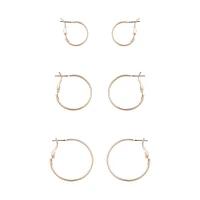 Rose Gold Sleeper Hoop Earring Pack