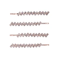 Rose Gold Diamante Zig Zag Pin Set